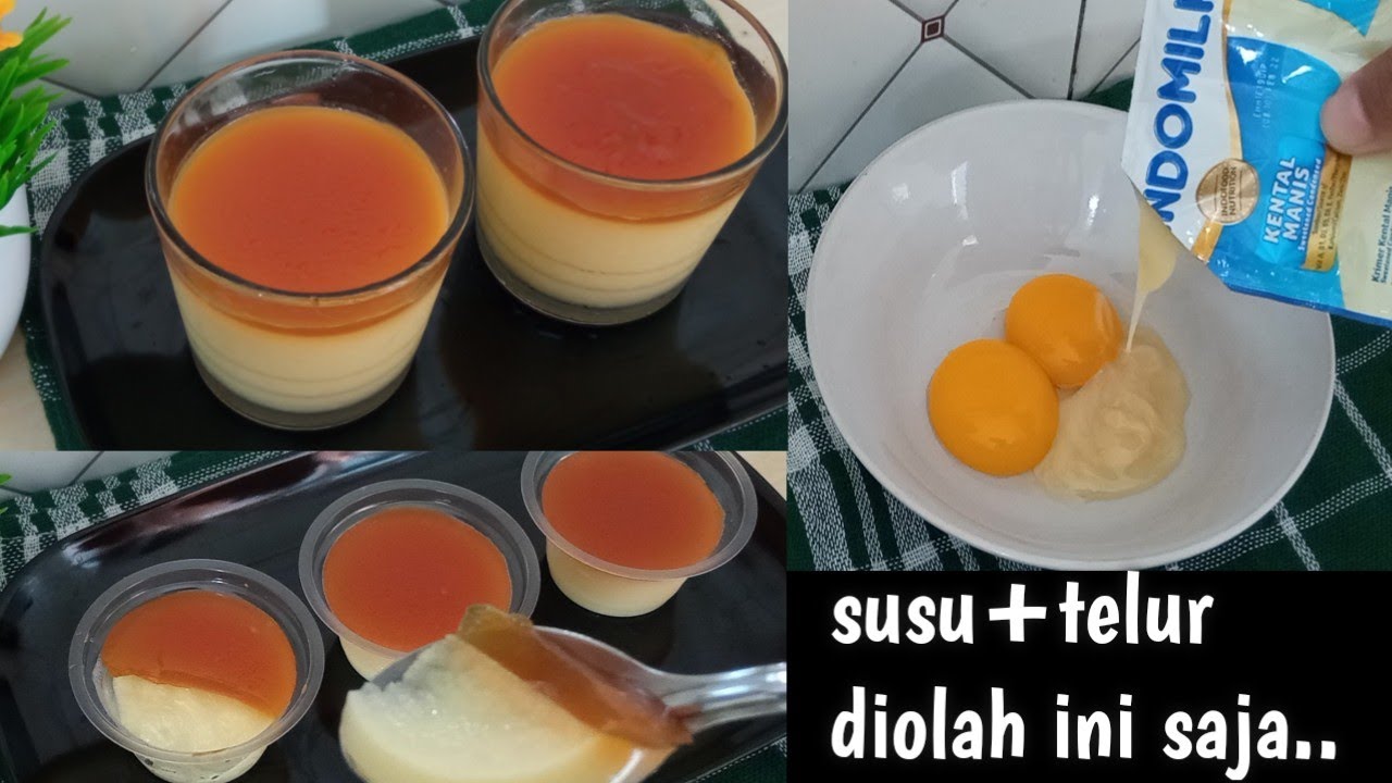 Susu + Telur diolah ini saja.. | Puding Caramel Paling Mudah