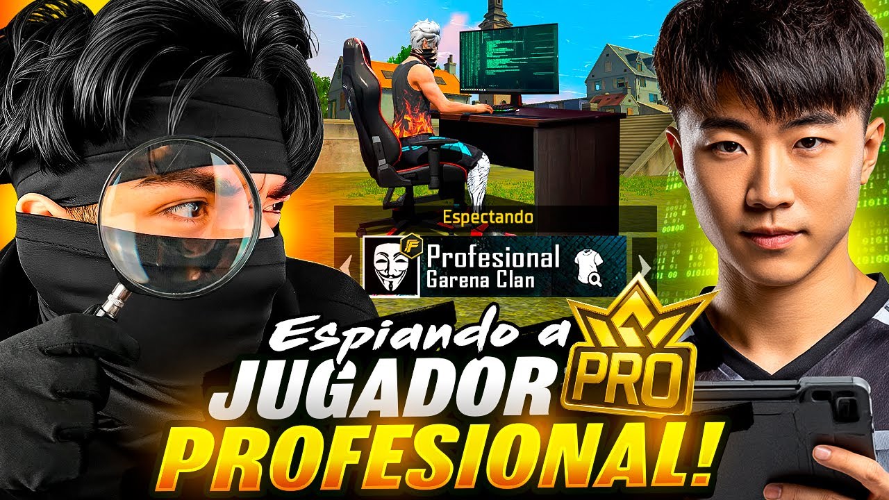 ESPIE a UN JUGADOR PROFESIONAL de FREE FIRE Y NO CREERÁS EL NIVEL QUE TIENE
