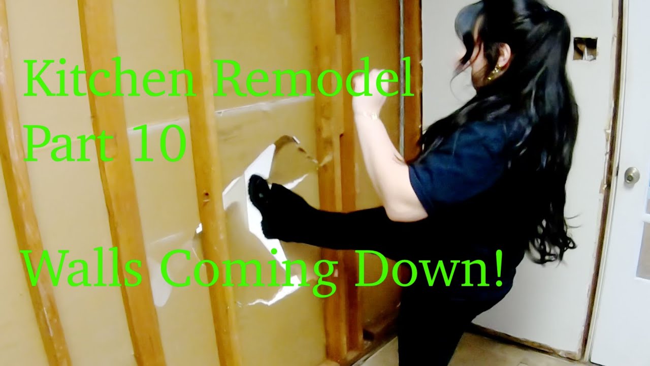 Finishing off the Cabinets, Taking down wall.  Kitchen part 10