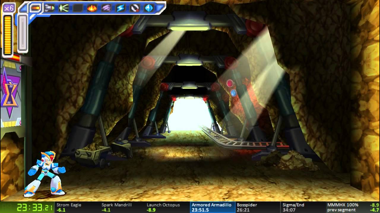 Megaman Maverick Hunter X 100% speedrun in 33:56.58