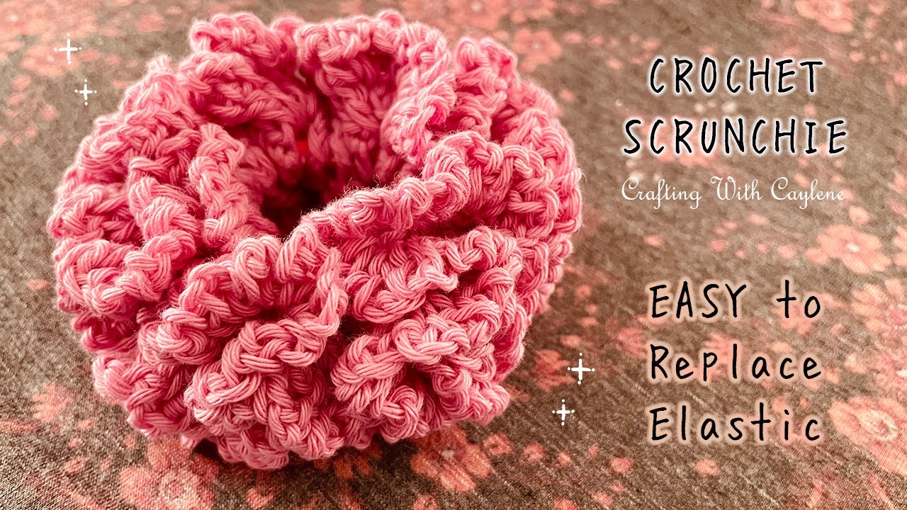 EASY Crochet Scrunchie - Easy to Replace Stretched or Broken Elastic | Scrap Yarn Crochet Project