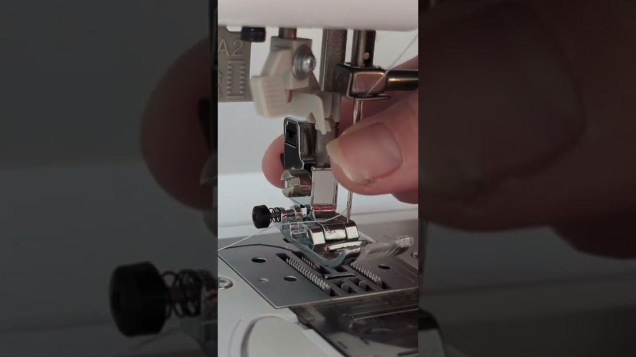 HOW TO CHANGE THE PRESSER FOOT ON A SEWING MACHINE #sewingshorts #sewingmachinetips