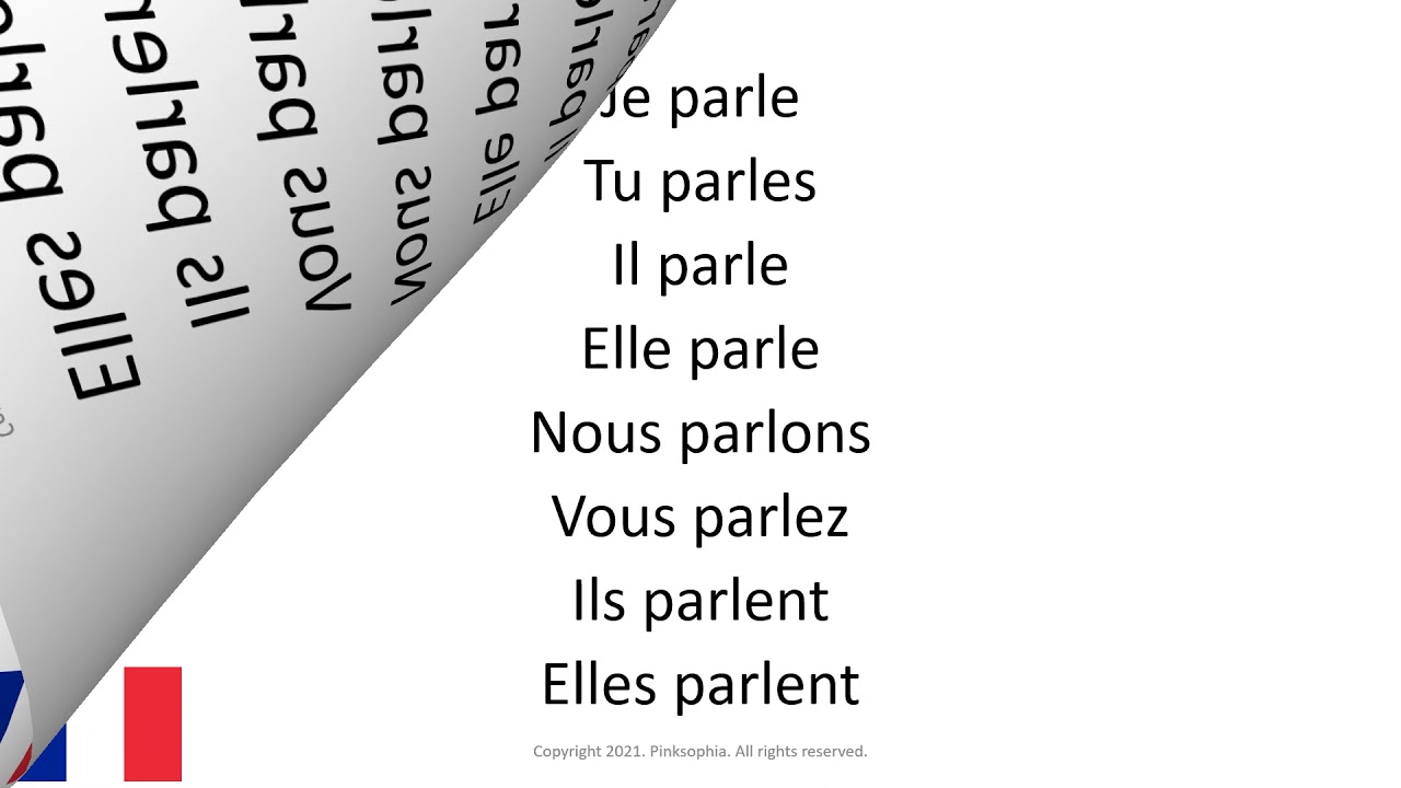 Verbe conjugaison présent : parler= to speak