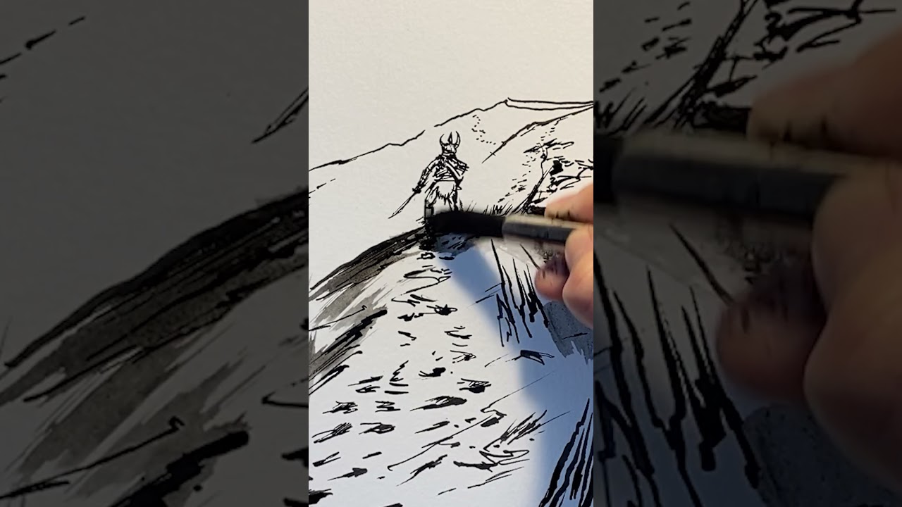 Ink wash is totally forgotten and underrated in today's digital world #comics #manga #art