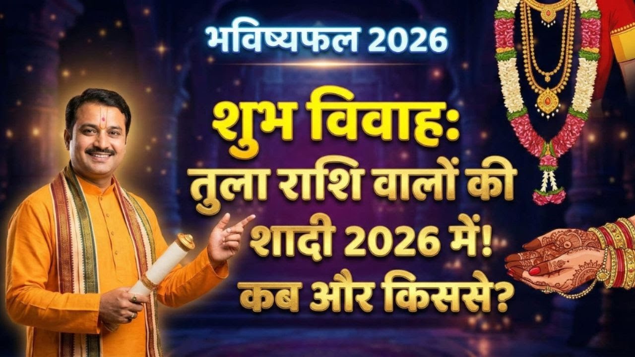 Tula Rashi Vivah Yog 2026 | तुला राशि की कब और किससे शादी होगी | Tula Rashifal 2026 | #wedding