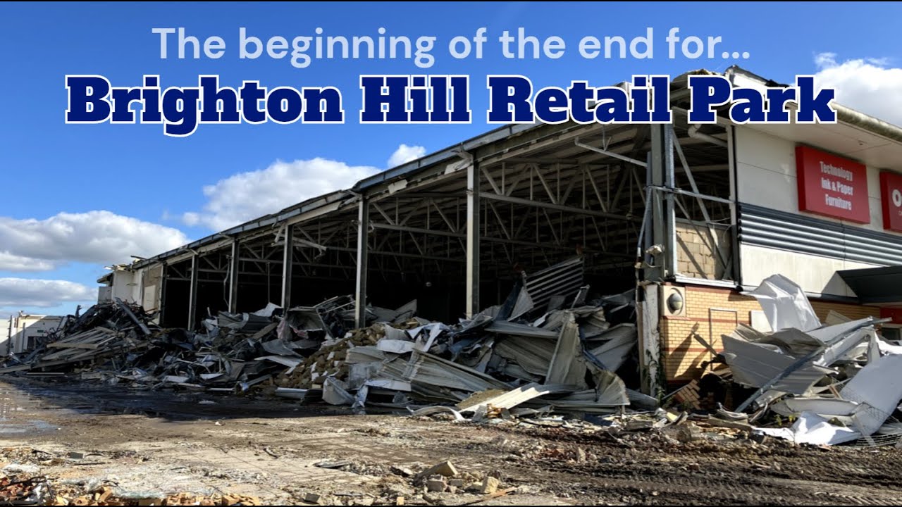 Demolition has begun at Brighton Hill Retail Park! + New Roundabout tour