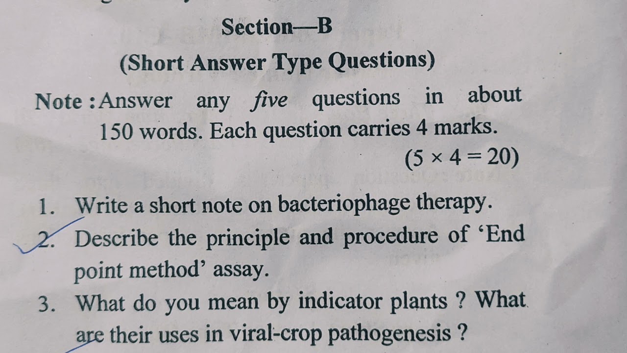 Msc 1st semester Microbiology question paper || Virology previous year paper
