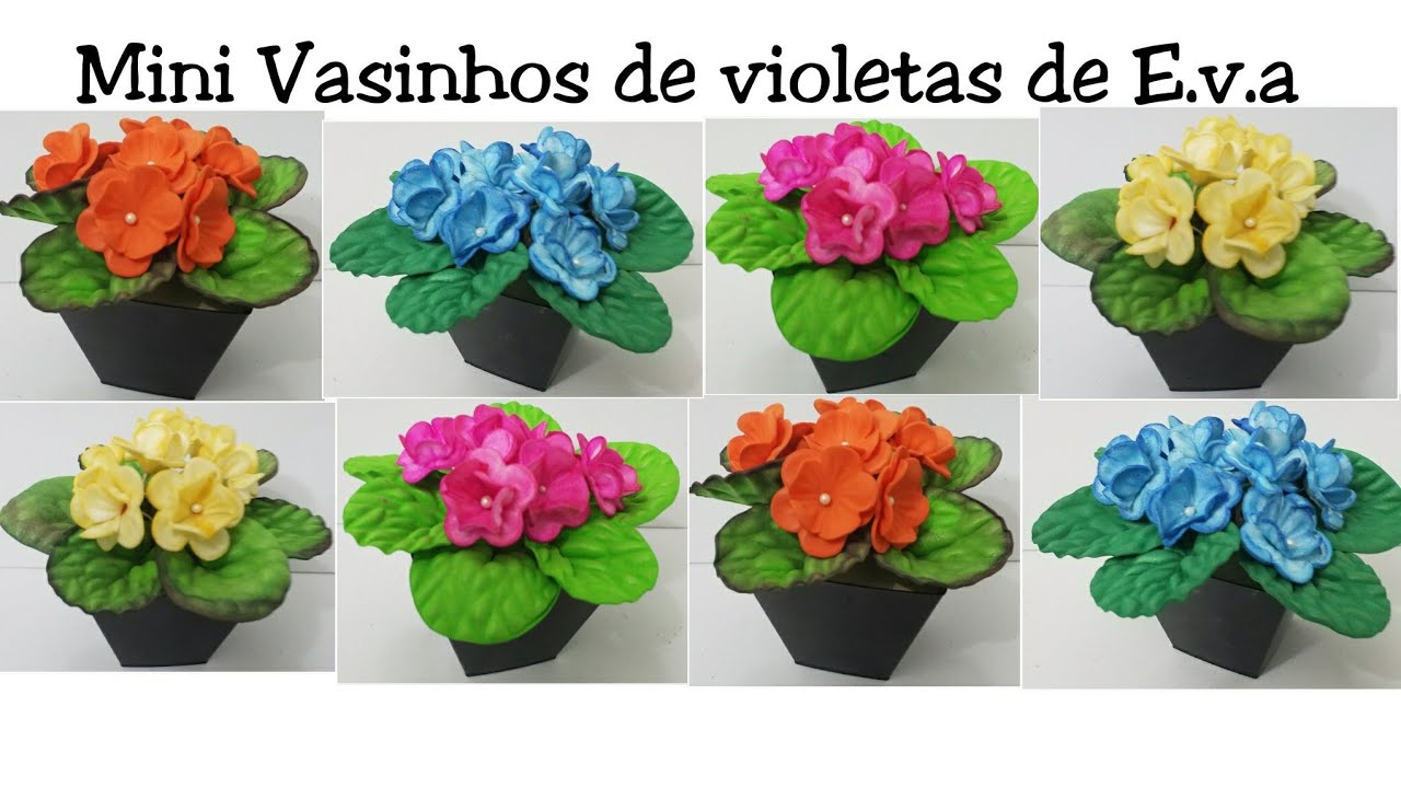 Mini Vasinhos de VIOLETAS de E.V.A