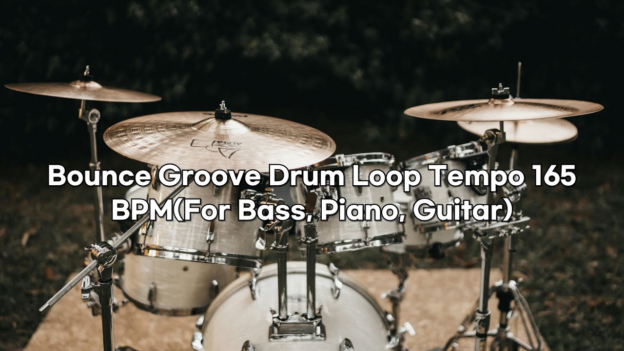 [드럼 리듬] ☆ Bounce Groove Drum Loop Tempo 165 BPM (For Guitar, Bass, Piano) ☆