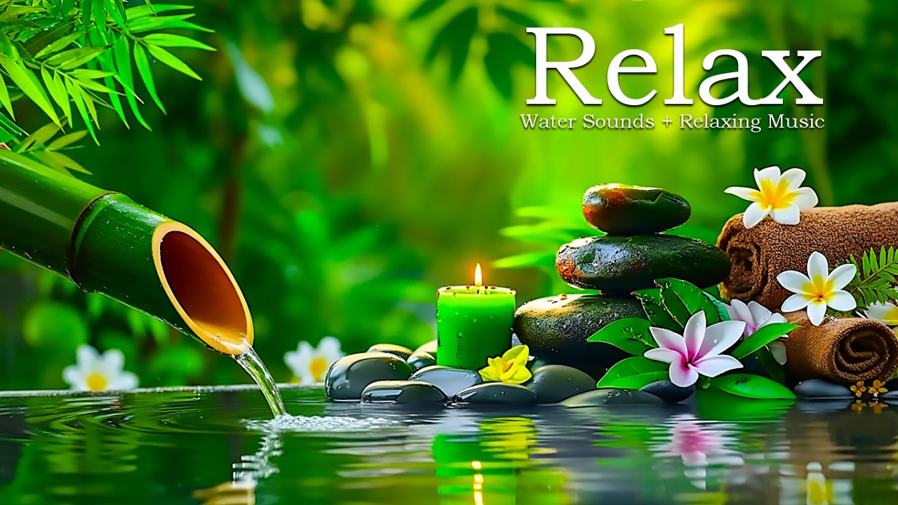 Relaxing Piano Music with Nature Water Sounds 🌿 Peace and Healing Sleep