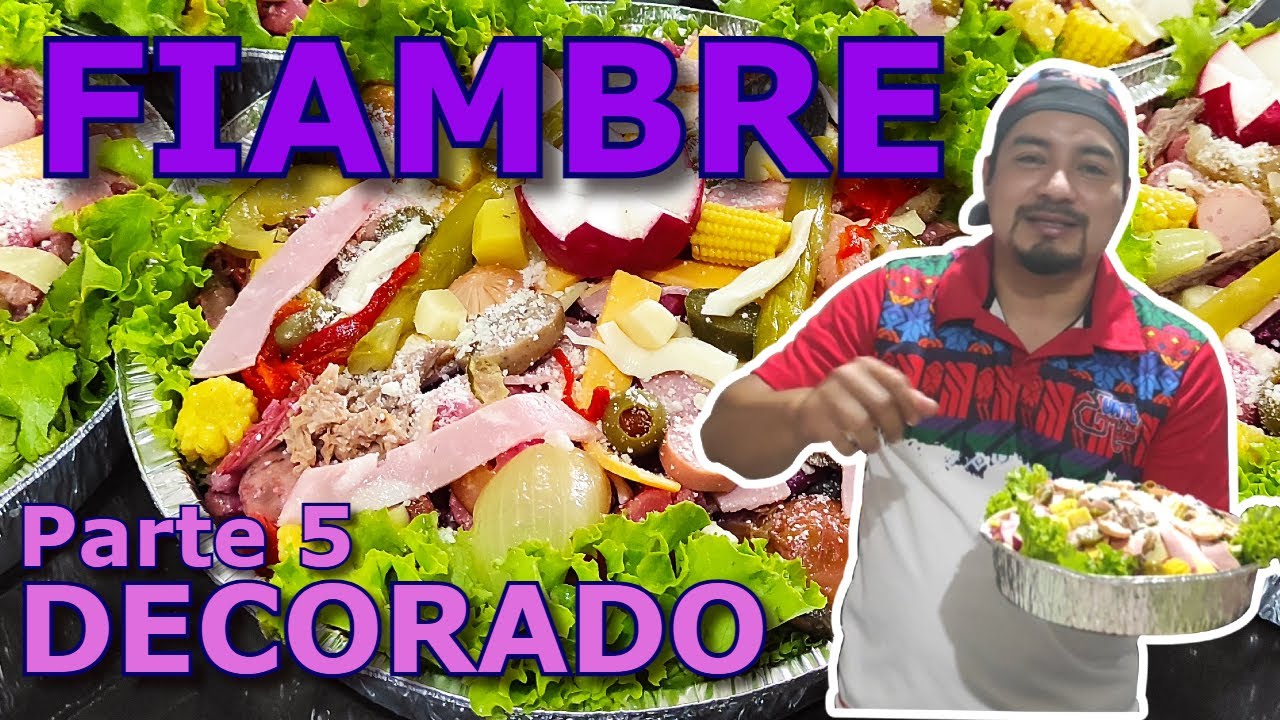 Fiambre Parte 5, Emplatado y decorado  Delicia de la gastronomía de Guatemala