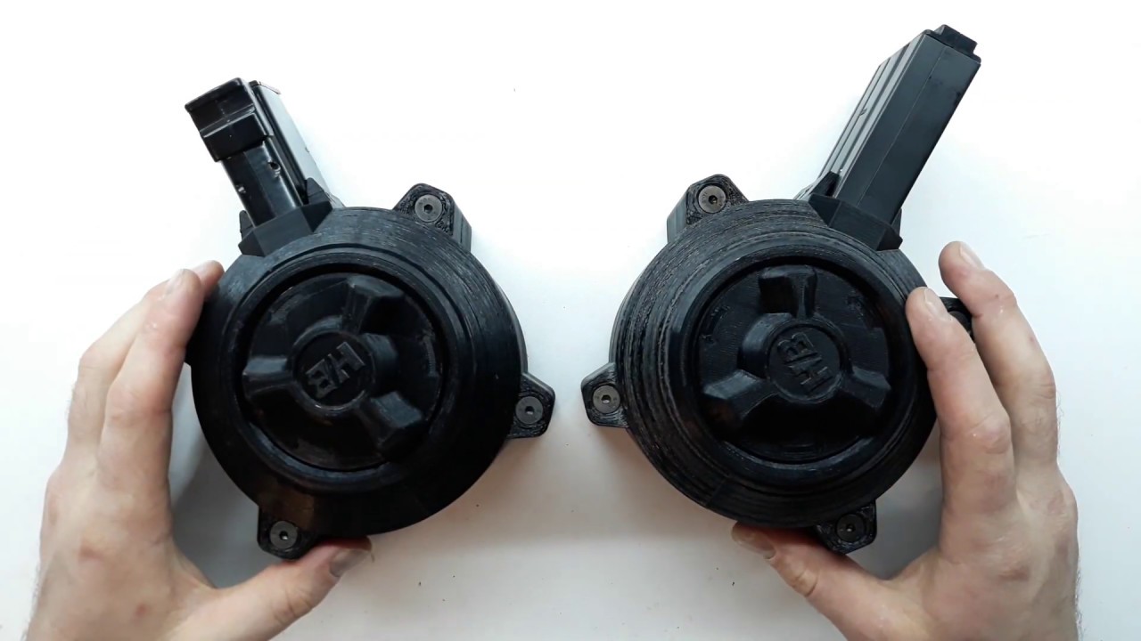 Бункерный магазин (бубен) для АК и AR при помощи 3D-принтера