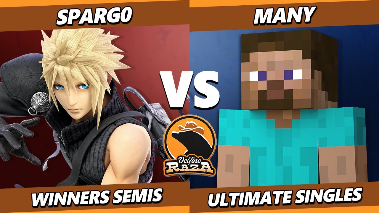 Delfino Raza TOP 8 - Spargo (Cloud) Vs. Many (Steve) Smash Ultimate - SSBU