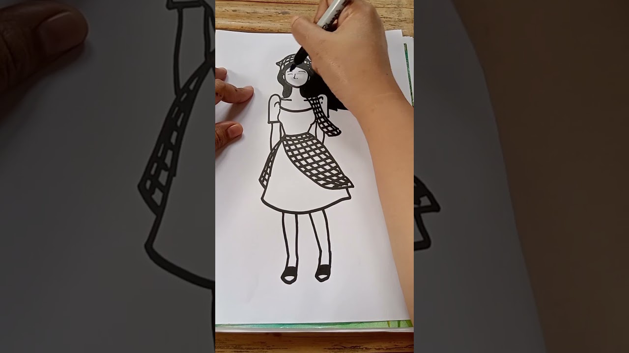 How to draw a Lady in Filipiniana Attire (Dalagang Filipina) | Very Easy Drawings