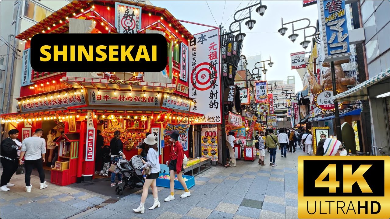 OSAKA, JAPAN 🇯🇵 [4K] Shinsekai & Tsutenkaku Area — Osaka Walking Tour