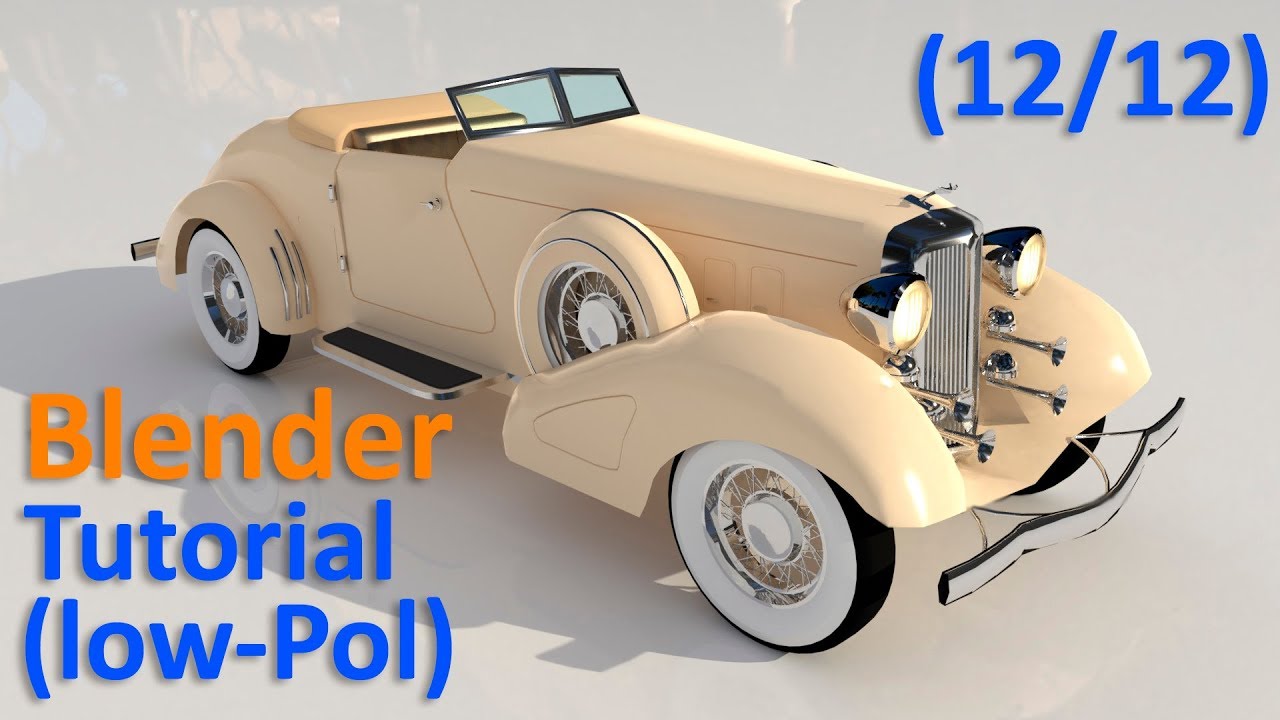 Chrysler Imperial (1933) – Tutorial – Blender (Low-Pol) 12/12