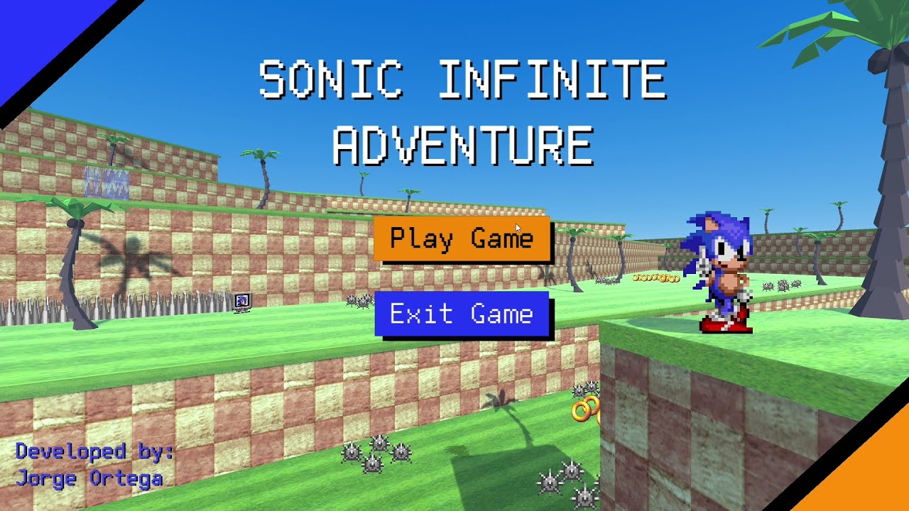 Sonic Infinite Adventure GAMEPLAY TRAILER - University Project - Procedural 3D Runner - Unity 3D