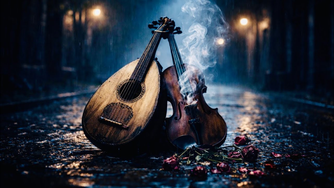 عندما يواسي العود بكاء الكمان 🎻🥀 حوار الوجع والمطر (مقام صبا) | Sad Violin & Oud & Rain 