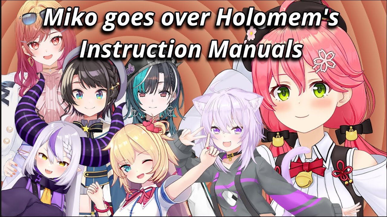 random Holomem instruction manuals (from Miko anniversary week) EN SUBS