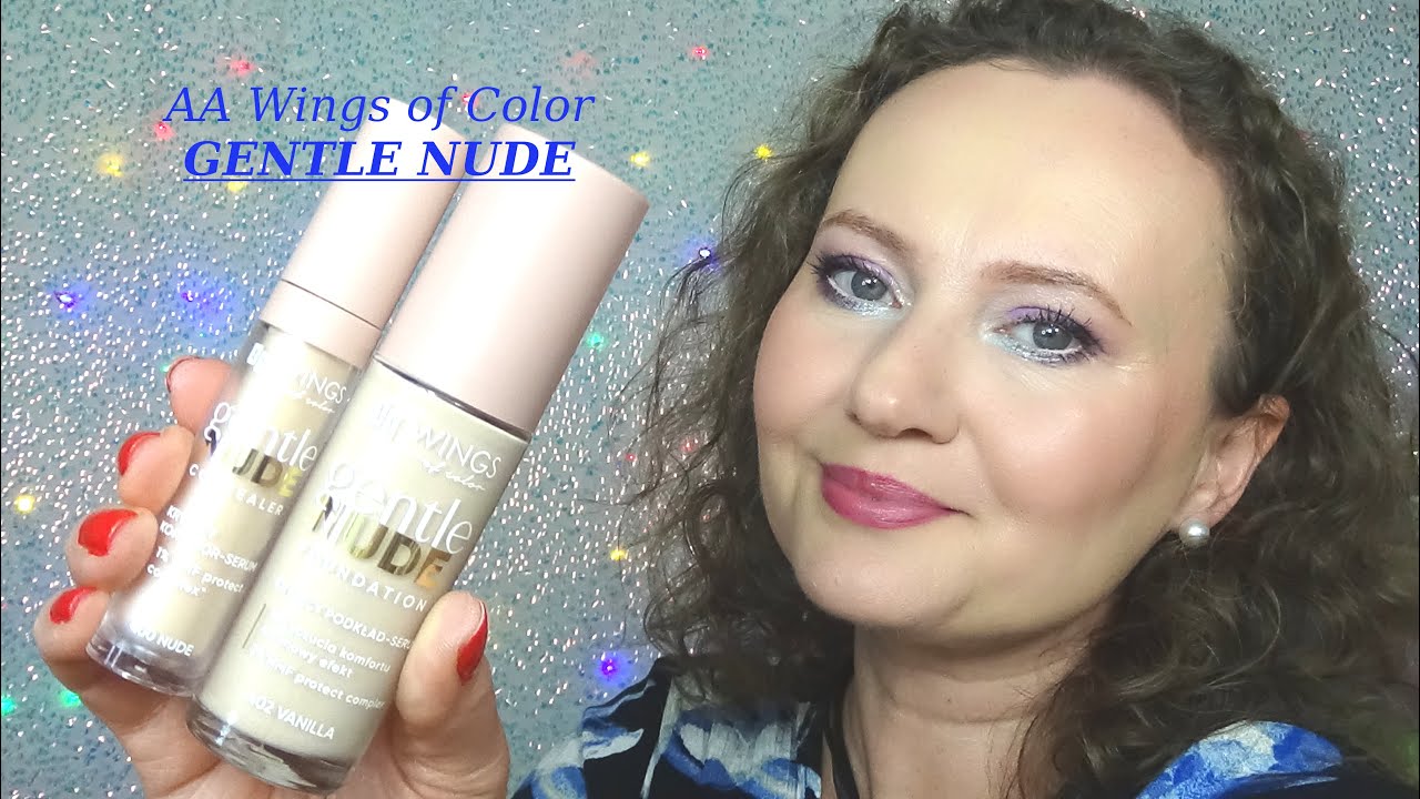 ★TEST nowości ★ AA Wings of Color★ GENTLE NUDE/ podkład  i korektor★ + róże w kremie★