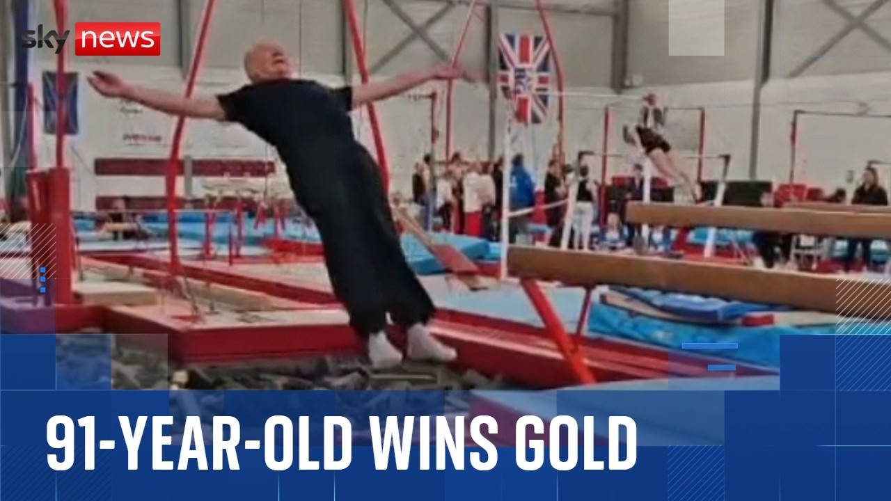 91-year-old former trampoline champion wins gold