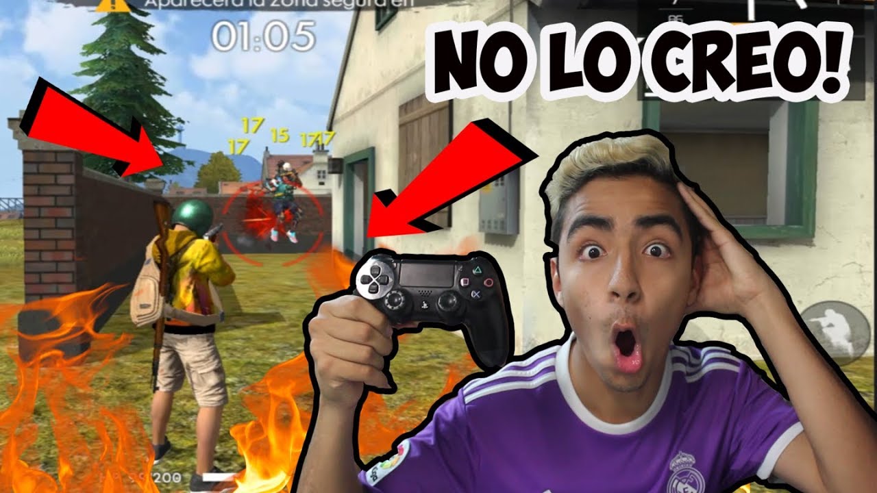 JUEGO FREE FIRE con un MANDO de PS4 en PC y NO CREER&Aacute;S LOS QUE PAS&Oacute;! *termina mal*