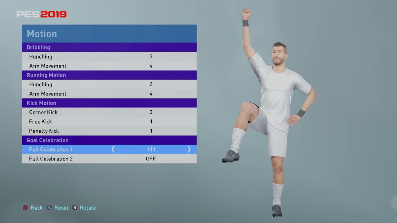 PES 2019 - All Motions & Goal Celebration