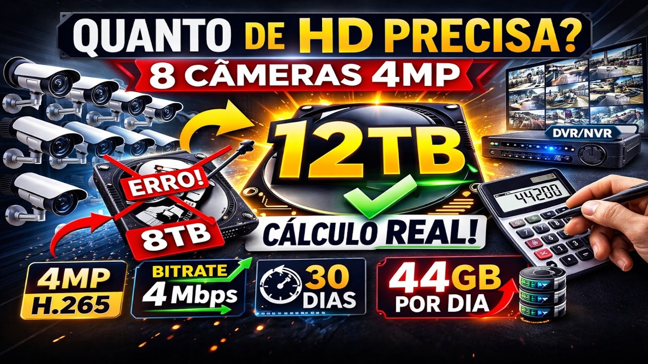 Não compre HD para seu DVR sem ver este vídeo! (Cálculo Real)
