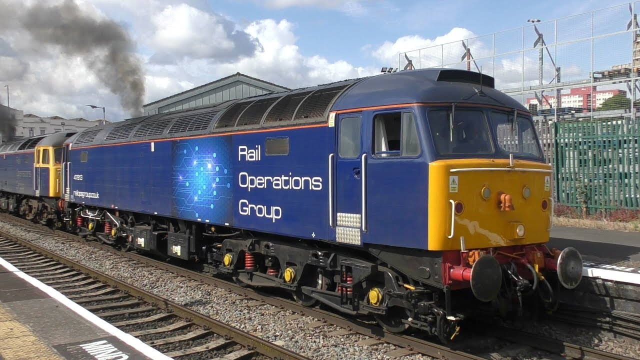A selection of Rail operations group ( ROG ) workings featuring class 37 47 56 57 & 43 Hsts
