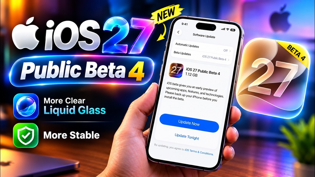 iOS 27 Public Beta 4 Released | iOS 27 Beta 6 Features | TOP 10+ features in Hindi🔥