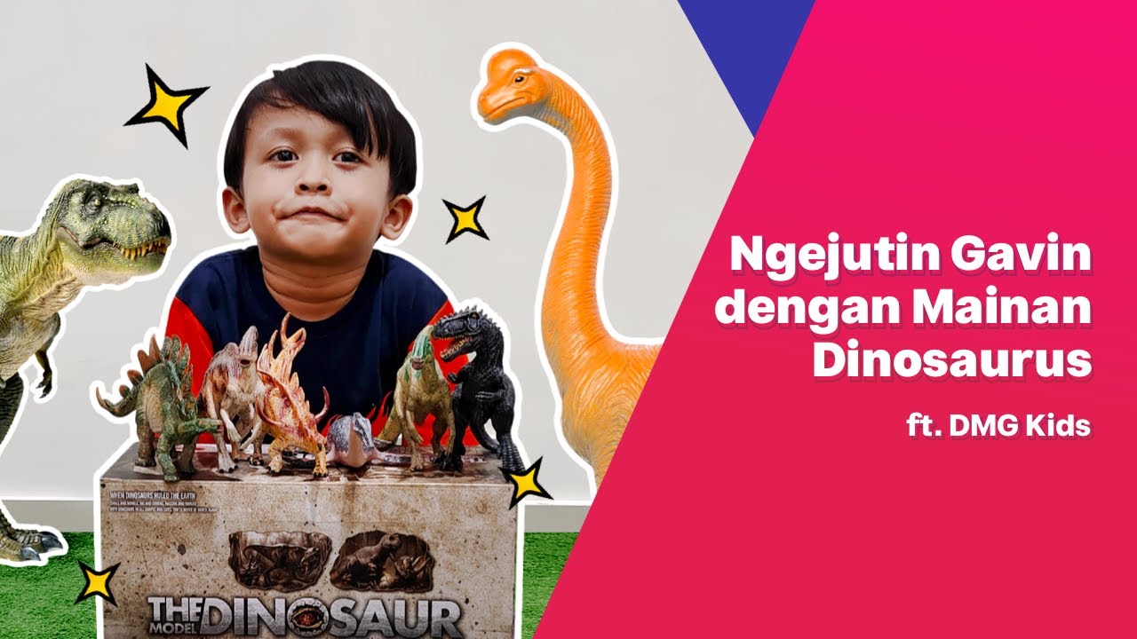 GAVIN DIKASIH SURPRISE MAINAN DINOSAURUS with @DMGKidsOfficial