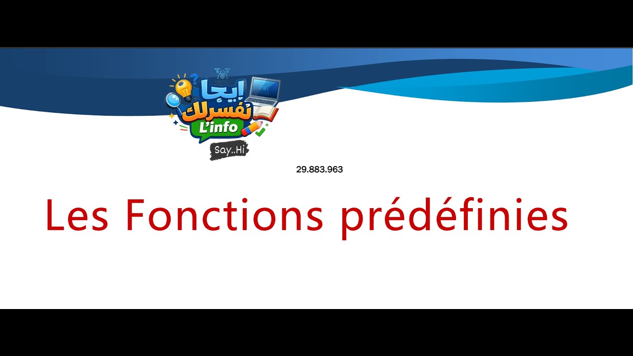 les fonctions prédéfinies, long et sous chaine, en Algorithme et en Python