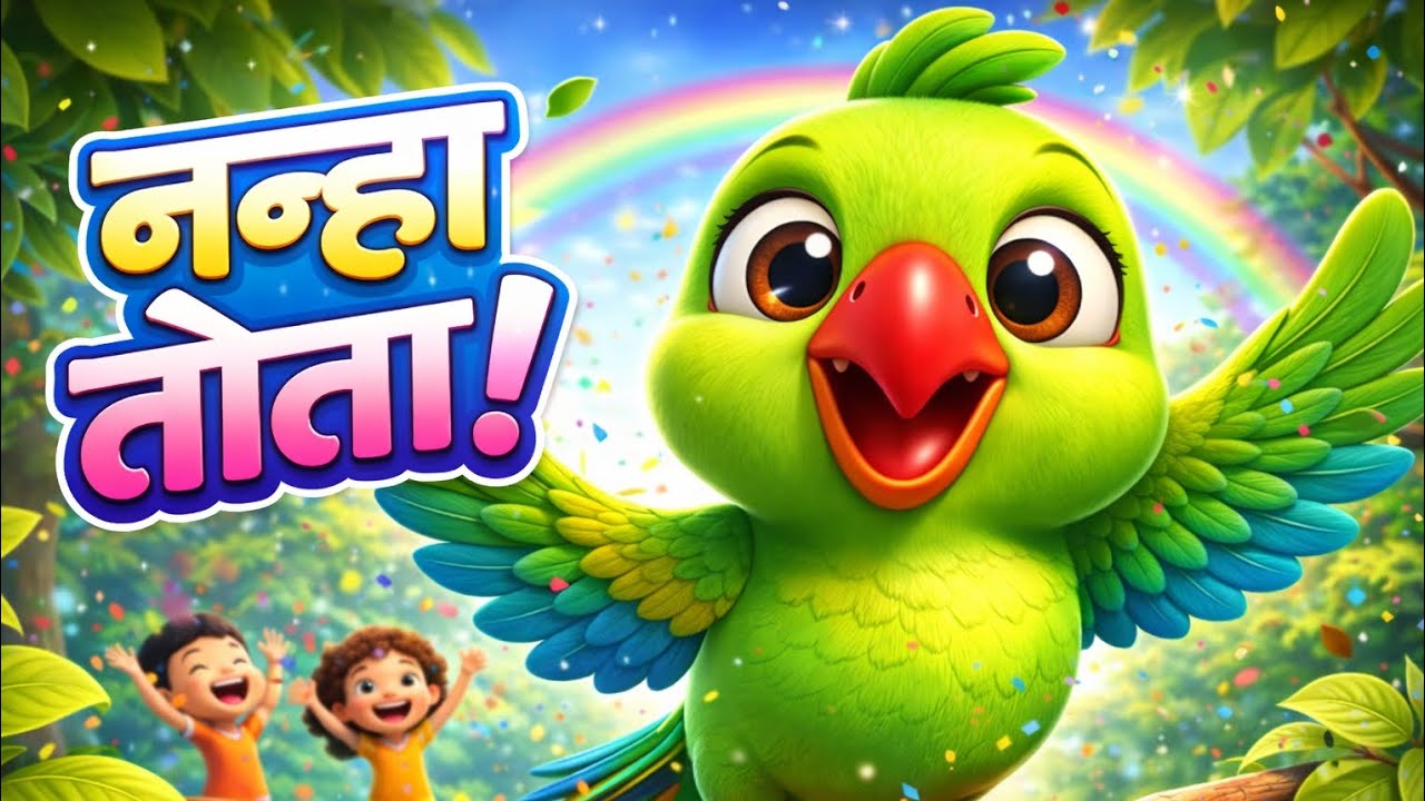 Main Tota Hindi Rhyme | नन्हा तोता Hindi Rhyme | मैं तोता मैं तोता |Hindi Rhyme