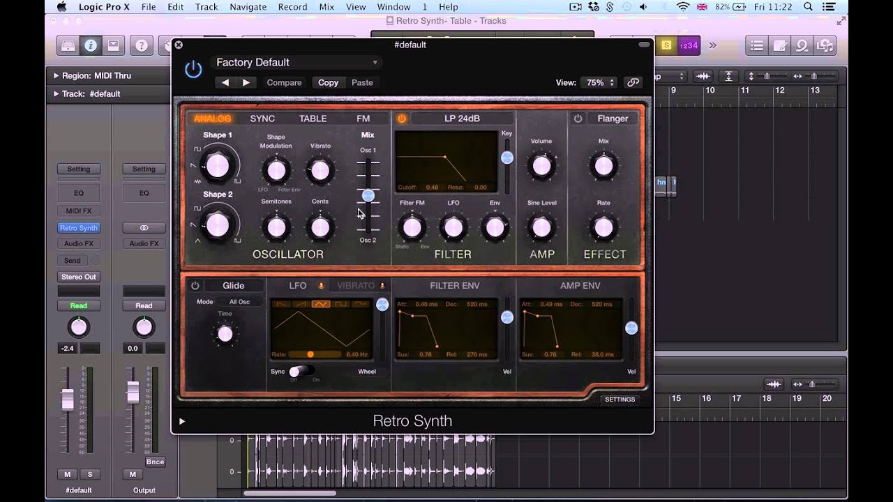 Logic Pro X (10.1) tutorial - New Features in Retro Synth
