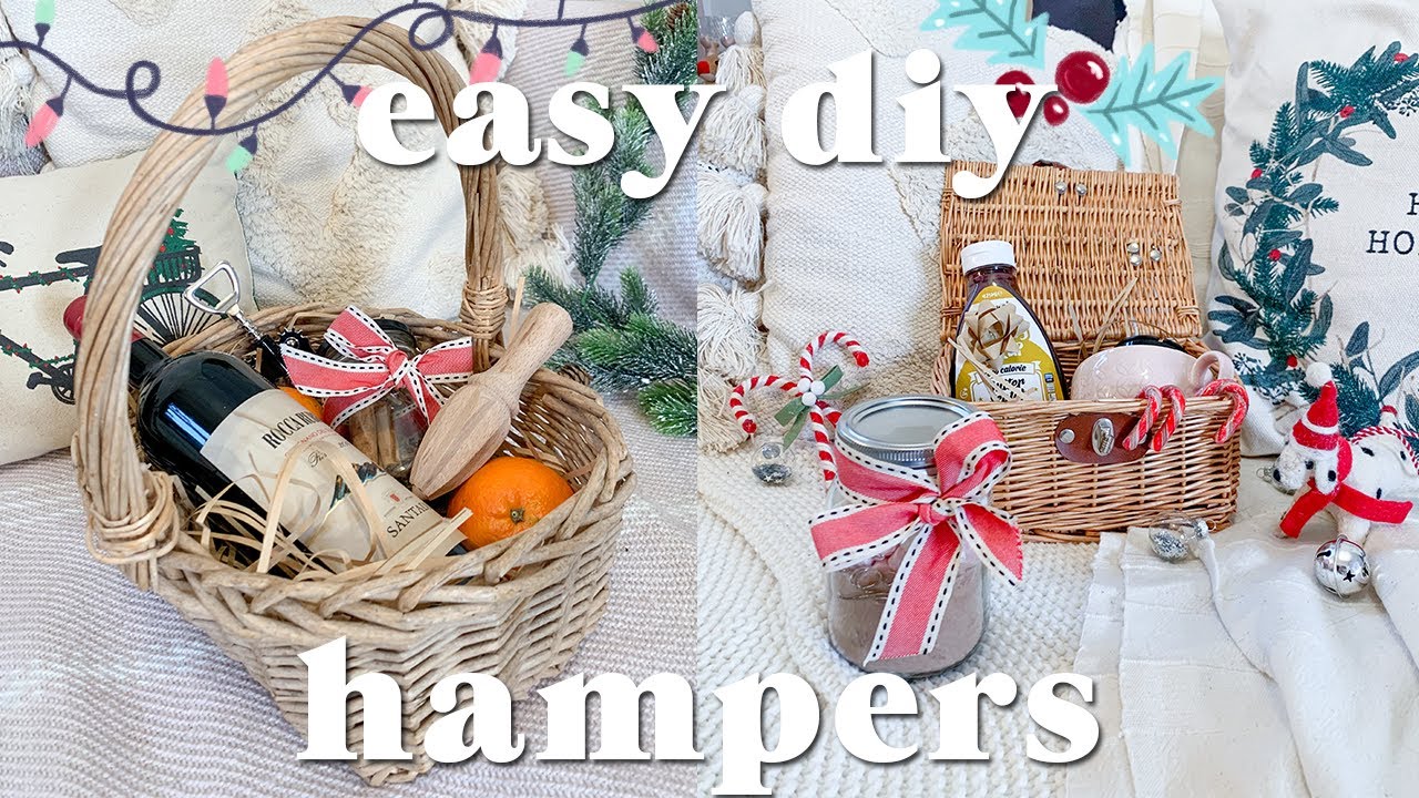 Easy DIY Christmas hampers for last minute gift ideas 🎄