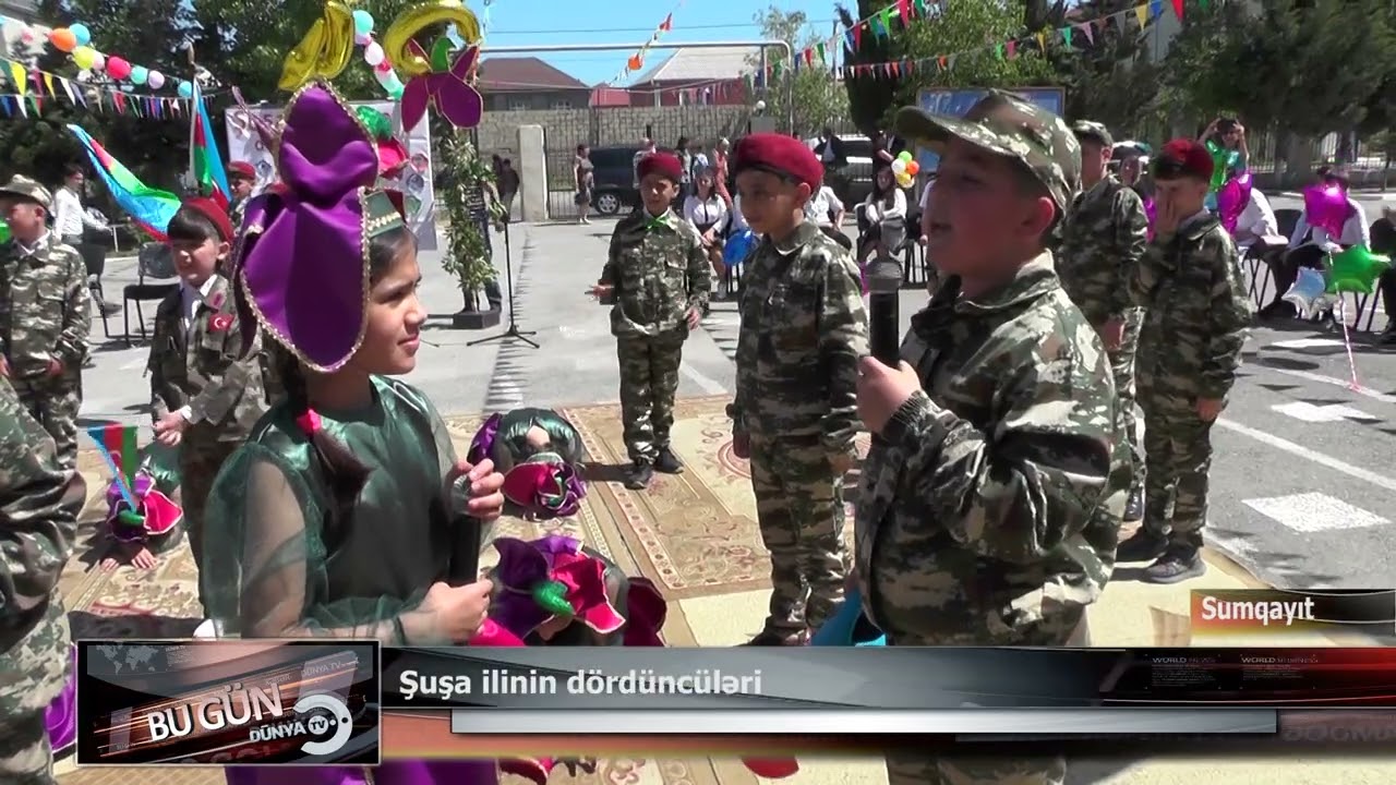 Sumqayıtda 2 saylı orta məktəbdə dördüncülərin tədbiri