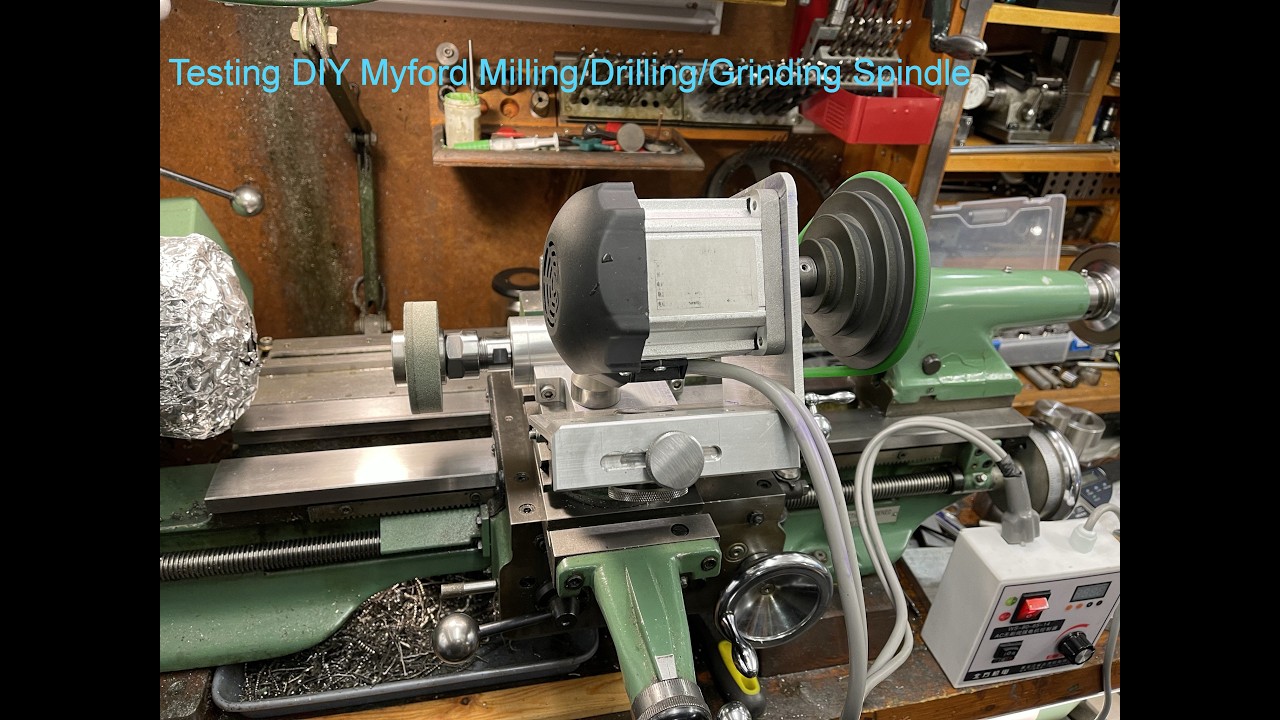 Testing DIY Myford Toolpost Milling/Drilling/Grinding Spindle
