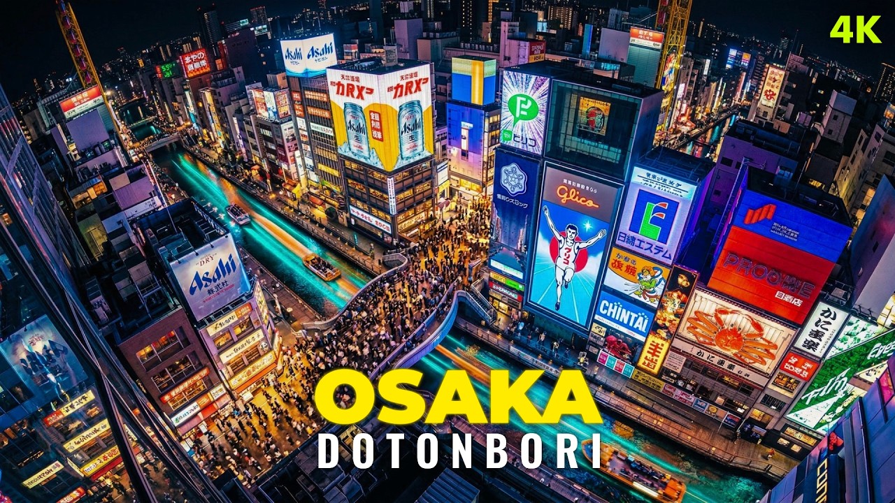Osaka Night Walk 🇯🇵 | Neon Streets of Shinsaibashi & Dotonbori to Namba | 4K HDR
