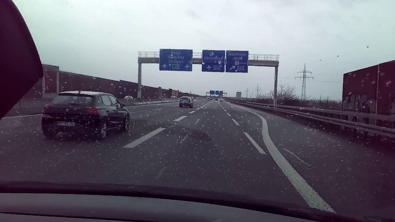 Von Mannheim nach Heidelberg über die Autobahn (Rückfahrt über Land im nächsten Video)