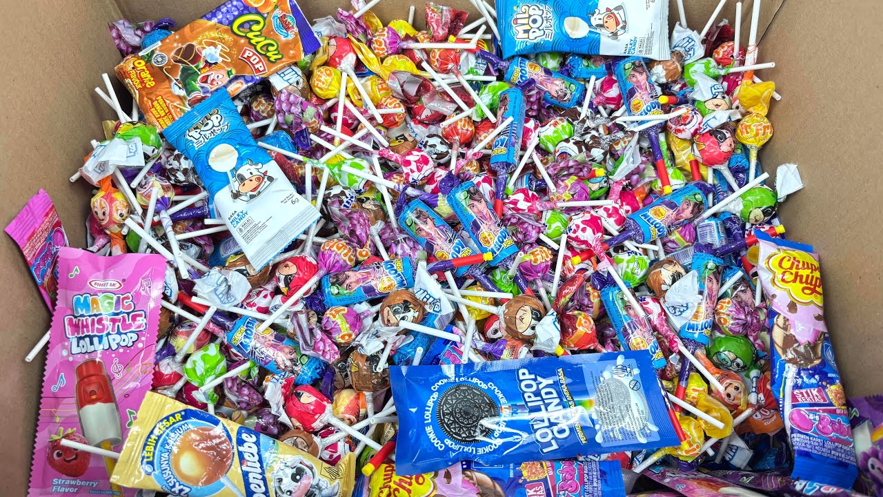Unboxing A Lot Of Delicious Lollipop With Defferent Flavour And Put Into The Box | ASMR