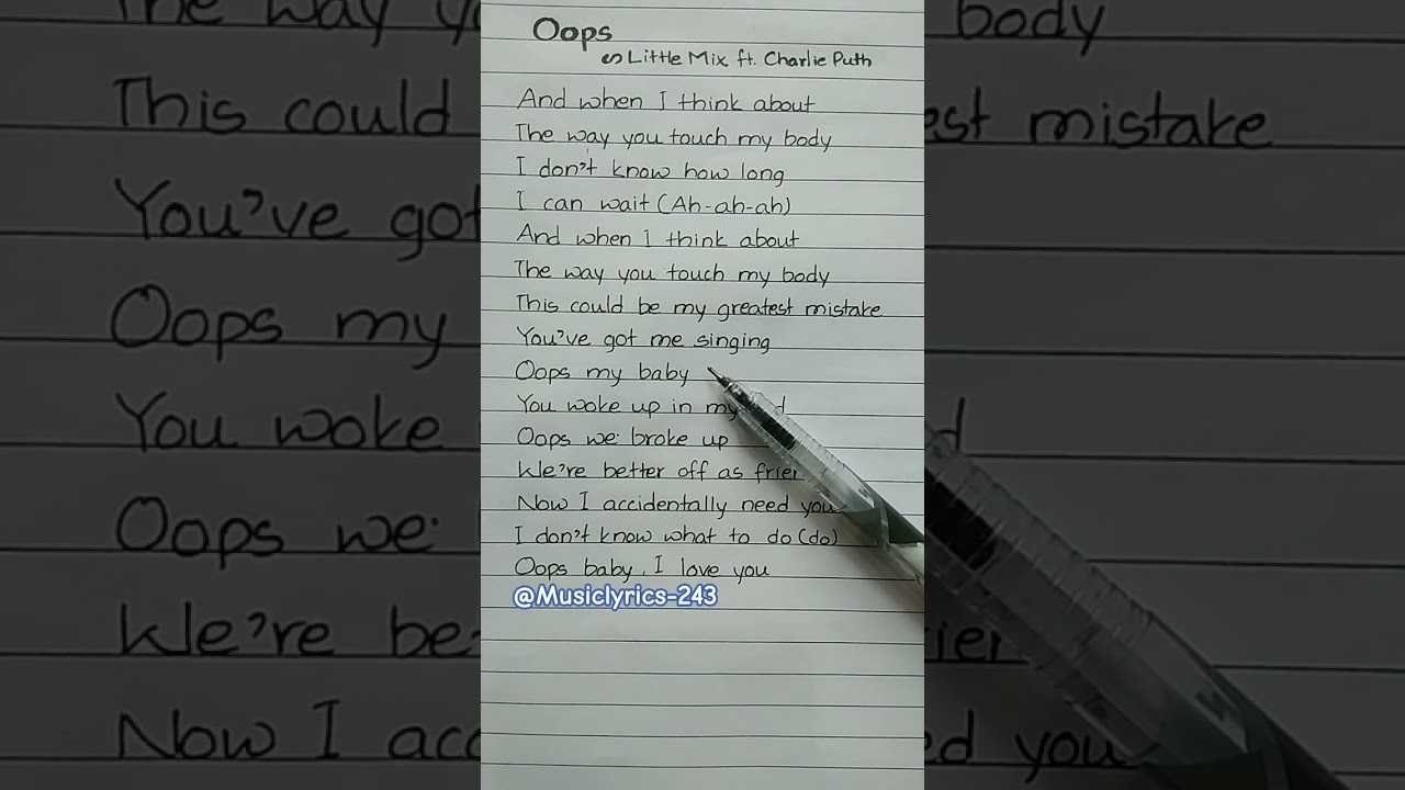 Oops ~ Little Mix ft. Charlie puth 