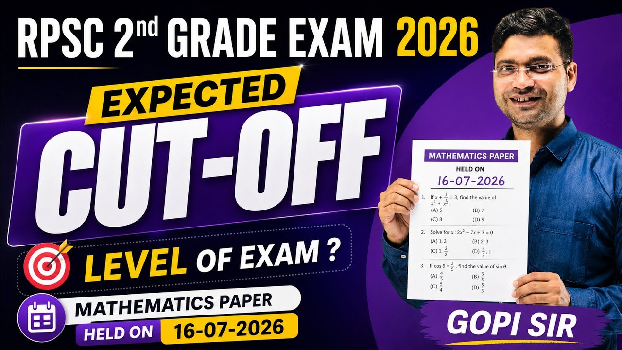 LIVE | RPSC 2nd Grade Mathematics 2026 | Expected Cut Off | Paper Level Analysis | Future Strategy