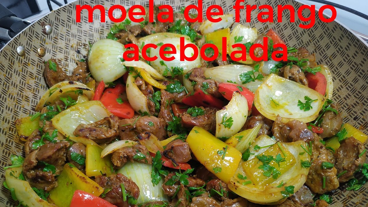 como fazer moela de frango acebolada muito saborosa