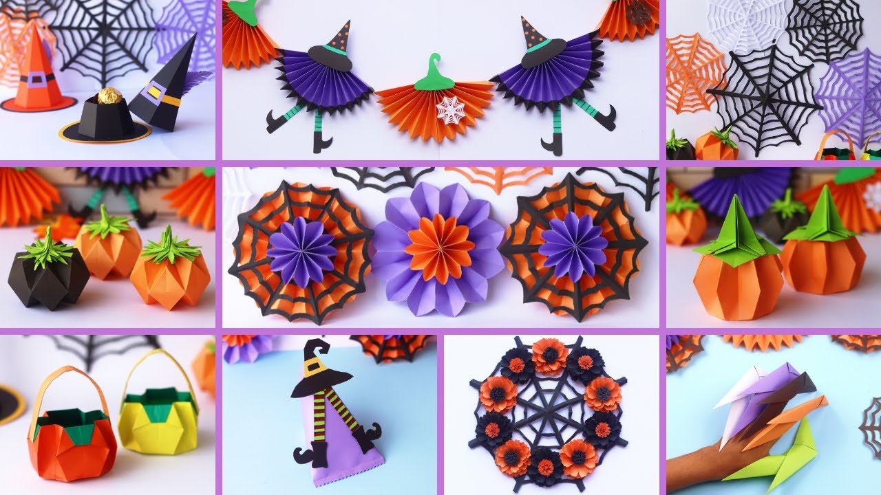 10 Easy Halloween Decoration Ideas 2022 |  DIY Halloween Crafts Ideas | Origami Halloween Crafts
