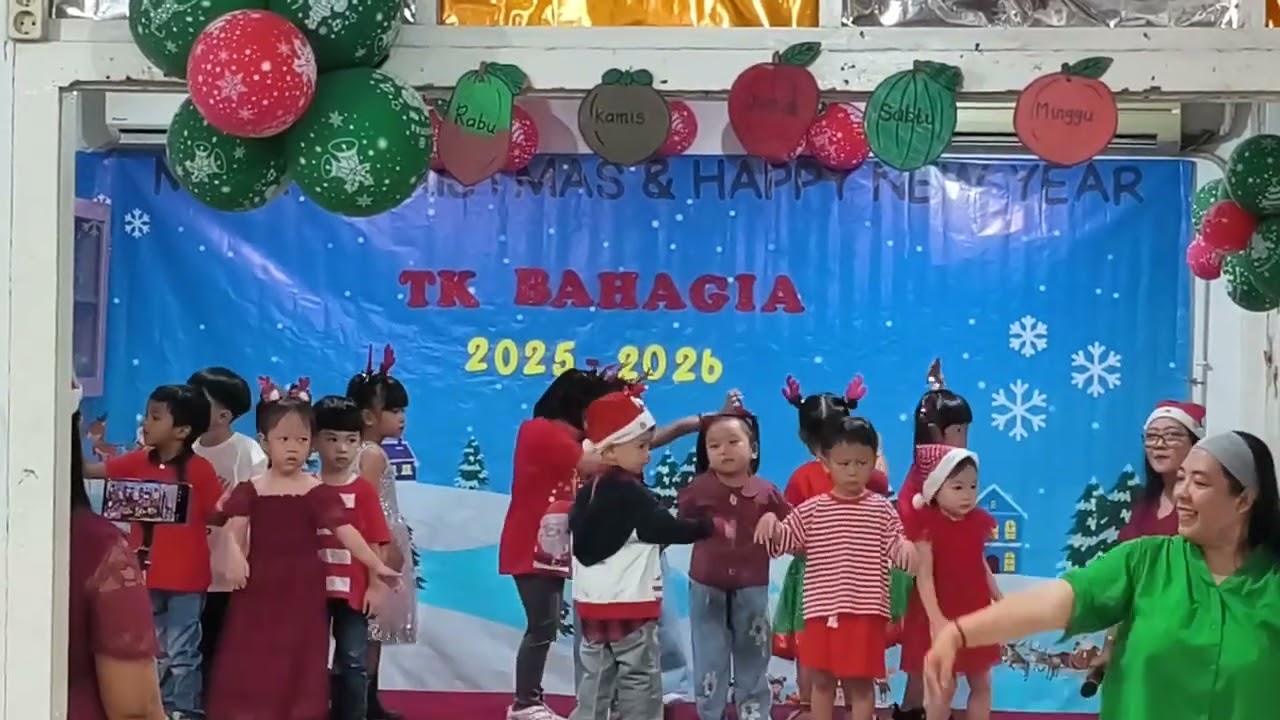 Kegiatan natal kelas PG Senior TK Bahagia, tahun ajaran 2025 - 2026