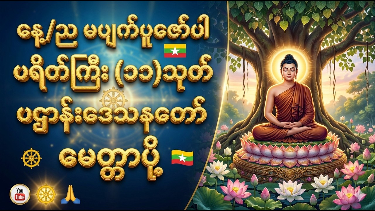 🌸မနက်တိုင်းဖွင့် ကံပွင့်လာဘ်ပွင့် ၂၄ပစ္စည်း ပဌာန်းတရားတော်များ🌸