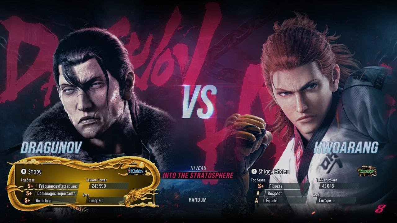 Snopy (Dragunov) vs Shiggy Kitetzu (Hwoarang)