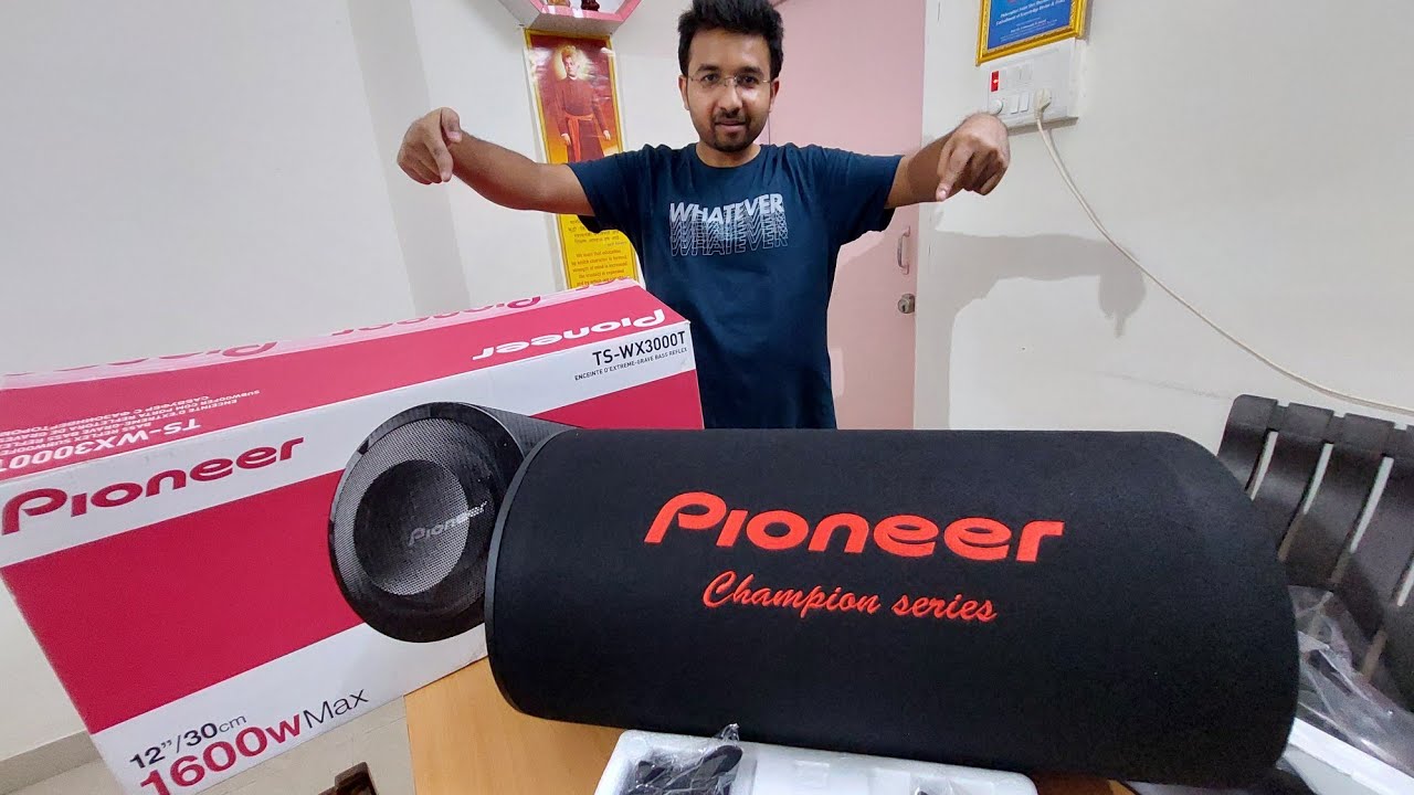 Unboxing Loudest bass tube in category! Pioneer TS-W3000T 500w rms Champion series subwoofer!