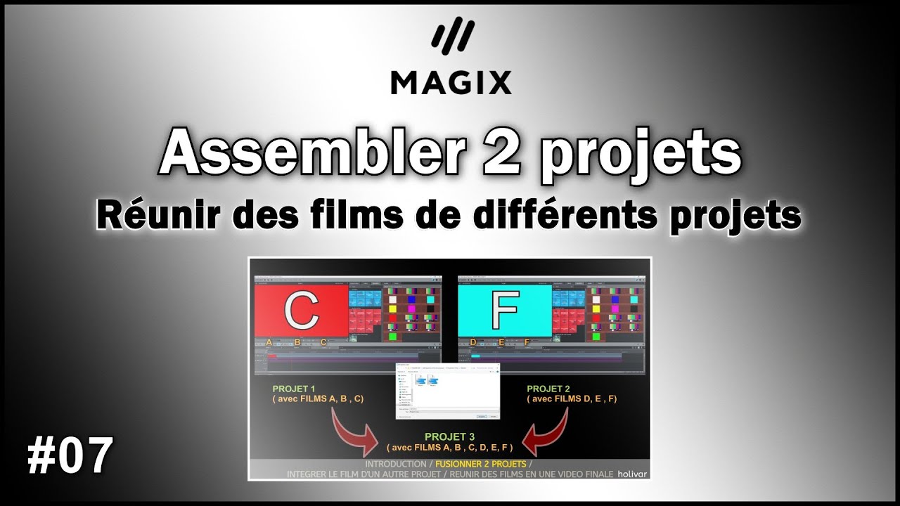 Assembler deux films, fusionner deux projets Tutoriel Magix Video Deluxe Holivar