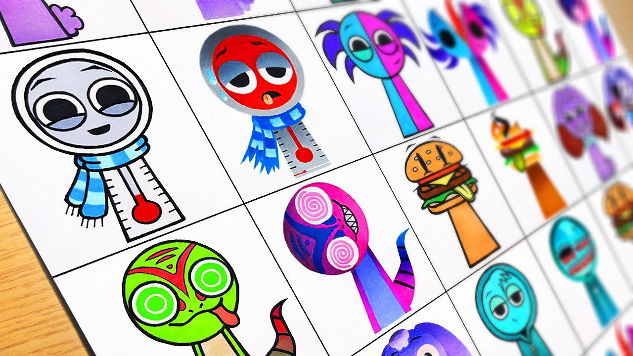Drawing Incredibox Sprunki OC : Happy VS Horror [All Characters] Sprunki OC Phase #01